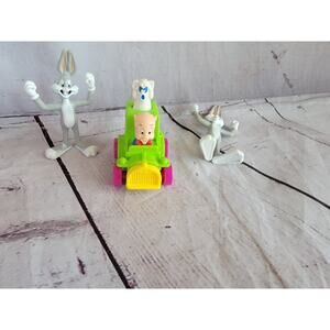 Porky Pig Warner Bros 1992 Haunted Ghost vehicle car toy 2 Bugs Bunny Figure